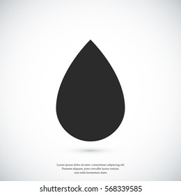 black drop icon, vector best flat icon, EPS