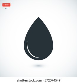black drop icon, vector best flat icon, EPS