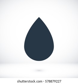 black drop icon, vector best flat icon, EPS