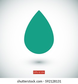 black drop icon, vector best flat icon, EPS