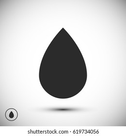 black drop icon, vector best flat icon, EPS