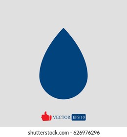 black drop icon, vector best flat icon, EPS