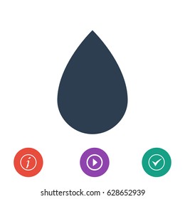 black drop icon, vector best flat icon, EPS