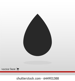 black drop icon, vector best flat icon, EPS