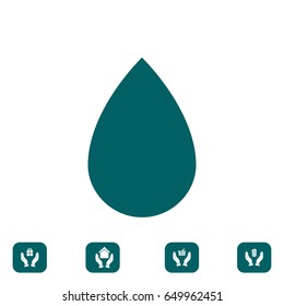 black drop icon, vector best flat icon, EPS