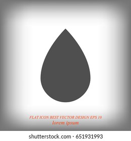 black drop icon, vector best flat icon, EPS