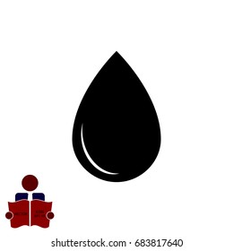 black drop icon, vector best flat icon, EPS