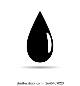 Leche negra de líquido sobre fondo blanco, vector