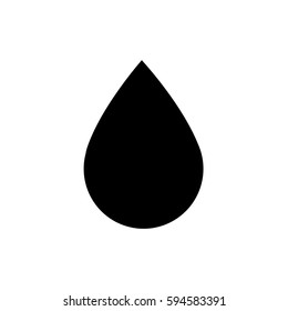 Black drop on red background