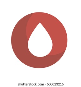 Black drop on red background