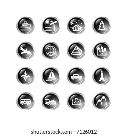 black drop travel icons