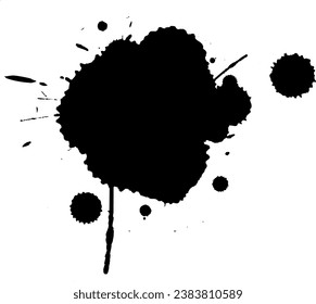 negras salpicaduras de tinta negra salpicar pintura sobre el fondo blanco grunge estilo gráfico