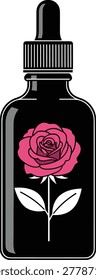 Black dropper bottle illustration