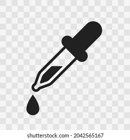 Icono de "Black Dropper" aislado en fondo transparente. Ilustración del vector