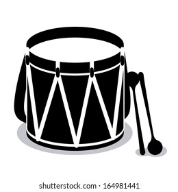black drum over white background vector illustration