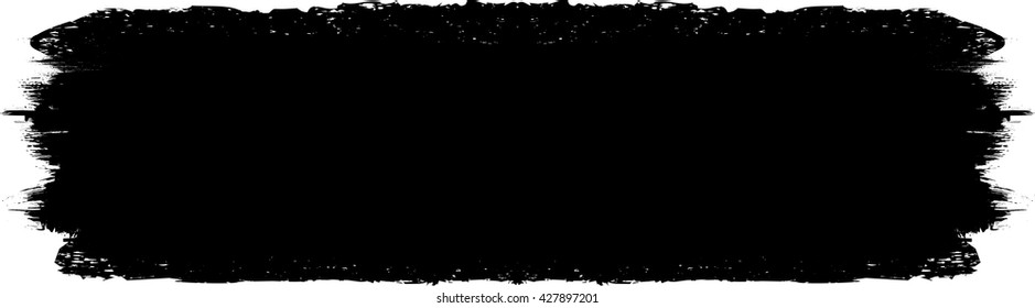 Black Dry Ink Stroke. Grunge Brush Stroke . Modern Textured banner.