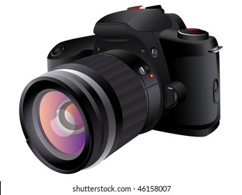 Black Dslr Camera