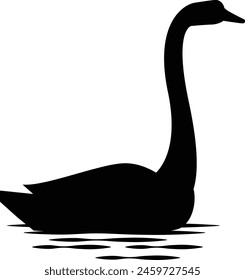 Ilustración vectorial de diseño de pato negro 