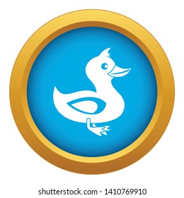 Black duck icon blue vector isolated on white background for any design