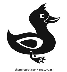 Black duck icon. Simple illustration of duck vector icon for web