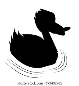 black duck icon - vector illustrator