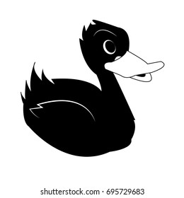 black duck icon - vector illustrator