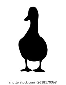 Black Duck Shape Outline Animal Silhouette Clipart