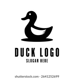 black duck silhouette logo design concept idea