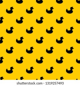 Black duck toy pattern seamless vector repeat geometric yellow for any design