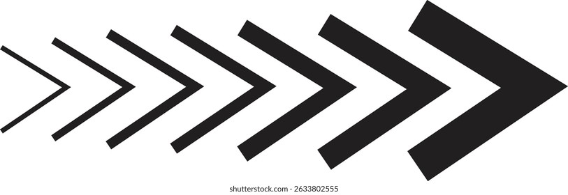 Black dynamic arrow symbol vector