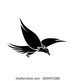Black eagle bird logo design