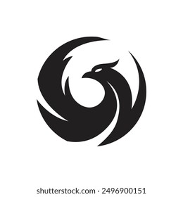 Black Eagle Bird Logo Vector Illustration