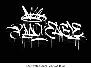 BLACK EAGLE graffiti tag style design