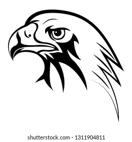 black eagle head vector drawing for web and mobile print,eagle vector drawing