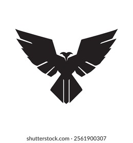 Black Eagle Icon with Strong Character