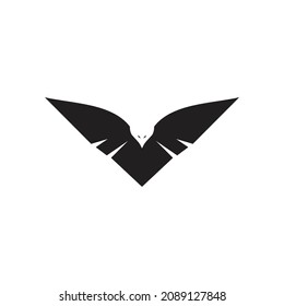 Black eagle icon vector logo design