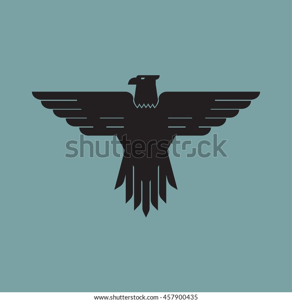 Black Eagle Logo Design Stock Vector Royalty Free