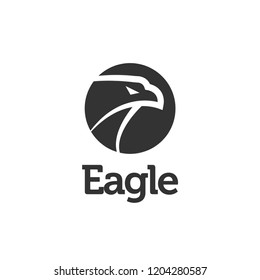 Black eagle logo icon design template vector