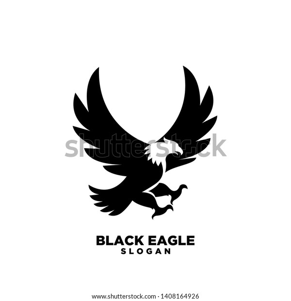 Black Eagle Logo Icon Design Vector Stock Vector (Royalty Free) 1408164926