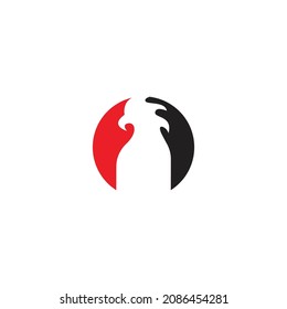 Black eagle logo illustration for business company.