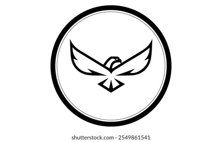 Black eagle logo, symbol, emblem.Eagle logo vector.American Eagle and Shield Icon on Checkerboard Transparent Background.