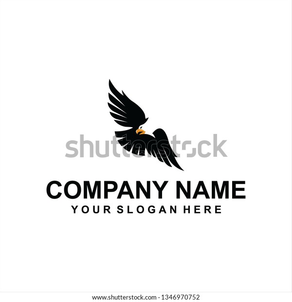 Black Eagle Logo Vector Stock Vector (Royalty Free) 1346970752