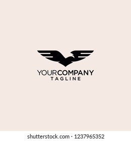 black eagle logo vector illustration