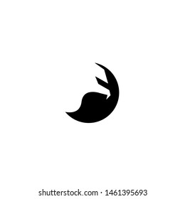 Black eagle logotype. icon, vector illustration