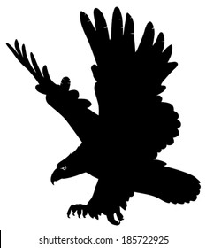 black eagle on white background vector