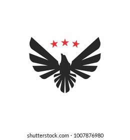 black eagle with stars logo