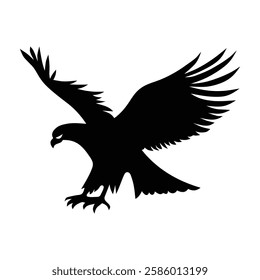 Black eagle vector icon design