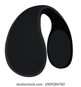 Black ears muffs. vector illustration