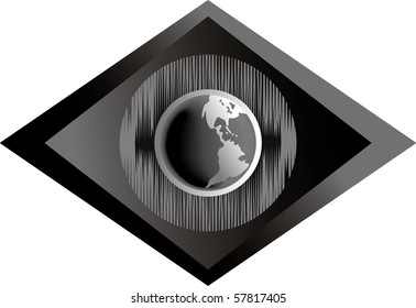 Black earth icon