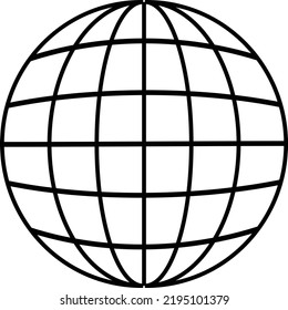 Black earth icon vector . Globe icon , world symbol